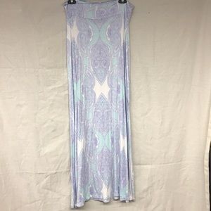 Charlotte Russe Sz L Paisley Maxi Skirt
